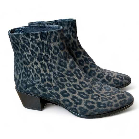 Rag & Bone Rover Cheetah Suede Ankle Boots 39.5 EUC - Picture 2 of 11